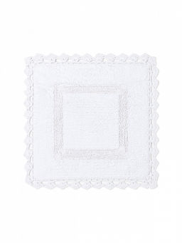 Коврик для туалета 50x50 белый хлопок