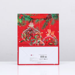 Пакет подарочный Новогодний привет ,люкс 26 х 32 х 12 см - Simaland фото 4