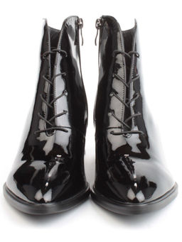 04-Z4229R-2 BLACK Ботильоны демисезонные женские (натуральная кожа, натуральная байка)