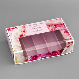 Цена за 5 шт. Коробка под 5 эклеров, кондитерская упаковка «Комплимент», 25.2×15×6.6 см