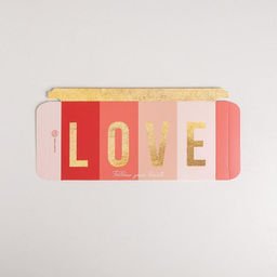 Цена за 5 шт. Коробка для шоколада, кондитерская упаковка «With Love», 17.3 х 8.8 х 1.5 см