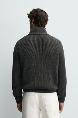 TWISTED YARN JACKET WITH ZIP - Zara фото 3