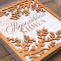 Родословная фото книга «Родословная книга» с деревянным элементом, 27.5×25 см
