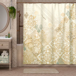 Штора для ванной комнаты, полиэстер, 180*180 см, BOHO BEIGE, шт - Valiant фото 2