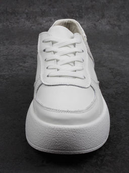 03-C140-9 WHITE Полуботинки спортивные женские (натуральная кожа)