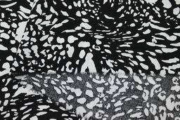 Штапель Ирбис цв.черный, ш.1.45м, вискоза-100%, 100гр/м.кв - Купава фото 12