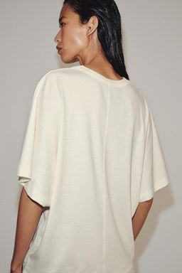CAMISETA INTERLOCK MANGA CORTA / Blanco roto