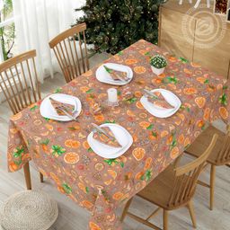 Набор столового белья Цитрус бежевый Набор столового белья Цитрус бежевый СБ.135.220/Скатерть: 1шт.-220*145; Салфетка: 6шт-35*35 Наборы столового белья из рогожки