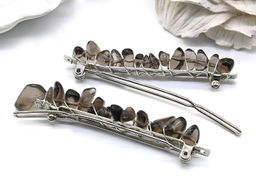 Заколка для волос с раухтопазом 6,5*0,8*1,3см