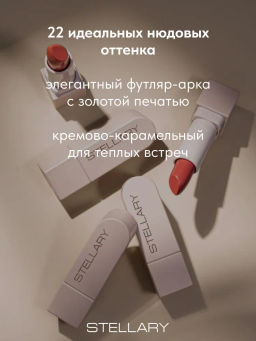 Stellary Помада для губ Устойчивая RICH NUDE тон 12 toffe cream  фото 4