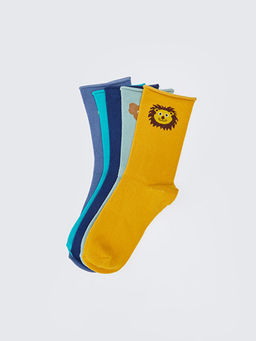 Desenli Erkek ?ocuk Soket ?orap 5li