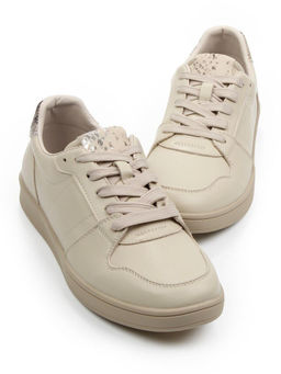 03-A1019-5 BEIGE Полуботинки спортивные женские (натуральная кожа)