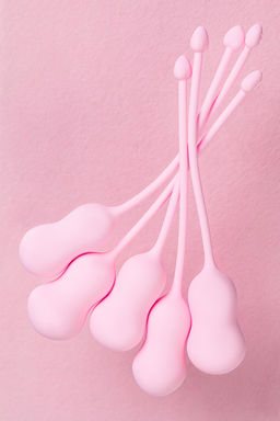 Набор вагинальных шариков Flovetta by Toyfa TULIPS, силикон, розовый, 5,3 см