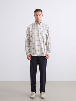 Regular Fit Uzun Kollu Ekose Erkek G?mlek