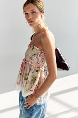 Top bandeau en mezcla de lino - H&m фото 3
