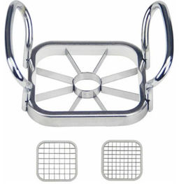 Овощерезка ручная с насадками металлическая 3 в 1, яблокорезка с ручками, multi-chopper металлический со сменными насадками, фрукторезка