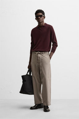TEXTURED TROUSERS WITH BELT - Zara фото 19