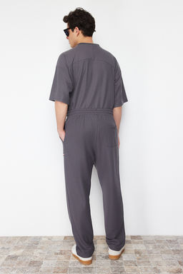 TRENDYOL MAN Antrasit Oversize/Genis Kesim Dokulu Genis Paca Etiketli Esofman Alt? TMNSS24EA00005 - Trendyolmilla фото 6