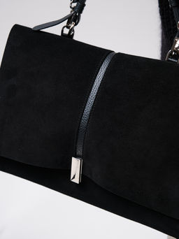 Замшевая сумка сэтчел Colette DBR 31349 черный фото 10