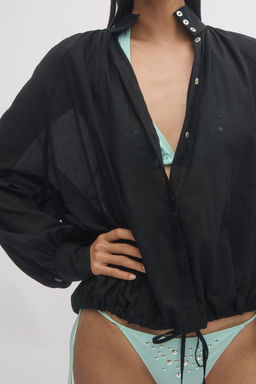 CAMISA CUELLO SUBIDO ZW COLLECTION / Negro - Zara фото 2