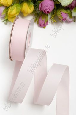 Лента репсовая 2,5 см*20 ярд "1 сорт" (светло-розовый №43) SF-1348