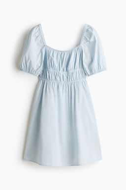 Vestido de popelina con mangas abullonadas - H&m фото 3
