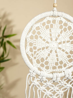 Ловец снов «Белый цветочек», 17×50 см