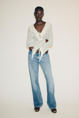 STUDDED LACE TOP