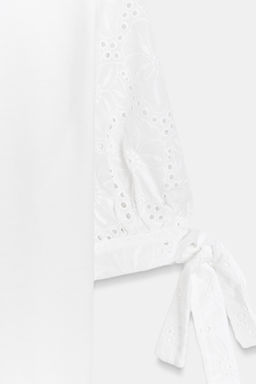 CAMISETA BORDADOS / Blanco - Zara фото 8