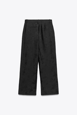 ZW COLLECTION FLORAL JACQUARD TROUSERS - Zara фото 5
