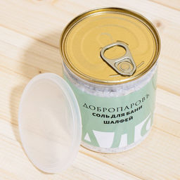 Соль для бани с травами Шалфей в прозрачной в банке, 400 гр - Добропаровъ фото 3