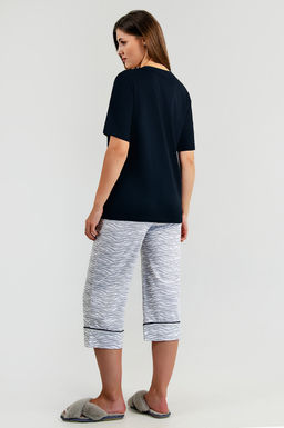 Арт. 9164 Пижама с бриджами 44-50 (4 шт) Цвет:темно-синий, серый - Калинка фото 4