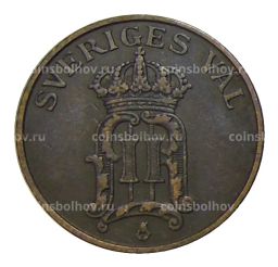 Монета 2 эре 1907 года Швеция