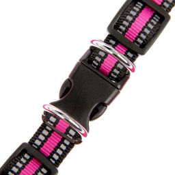 Шлейка супермягкая со светоотражающей прошивкой, обхват 62-69 см, розовая - Пижон фото 3