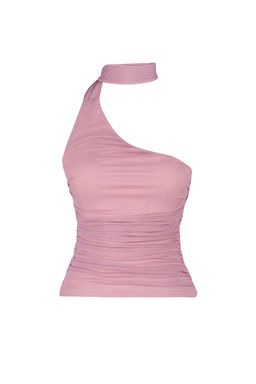 Pembe Boyundan Baglamal? Buzgulu Astarl? Esnek Tul Orme Bluz TWOSS24BZ00202