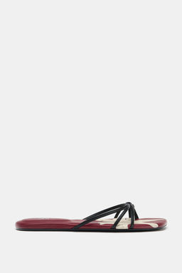 SANDALIA PLANA ESTAMPADA / Rojo Burdeos - Zara фото 2