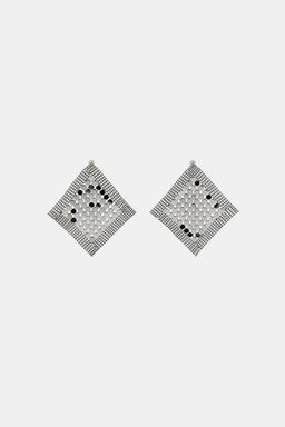 RHOMBUS MESH EARRINGS - Zara фото 4
