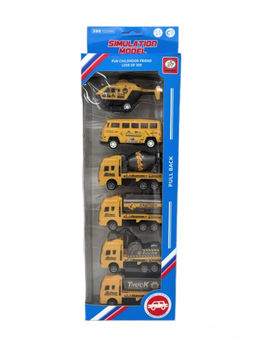 Набор "Fenming" 6шт. по 9,5см Стройтехника инерц." (399-458Y) с подвижными эл-тами, в коробке