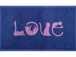 Полотенце махровое 6с104.411ж1 LOVE-кот(пурпурн3) 67х40см
