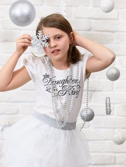 CRB wear/CAJ 61255 Платье для девочки, экрю/Ex.Cherubino