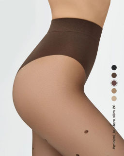 Колготки Minimi LA SFERA SLIM 20 (колготки в средний горошек) - mineral  фото 5