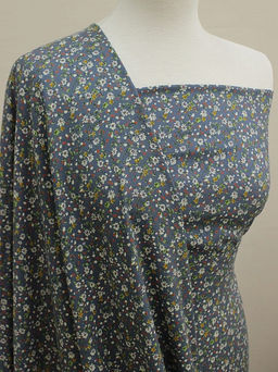 Штапель Премиум Полевое настроение цв.серо-голубой джинс, ш.1.45м, вискоза-100%, 120гр/м.кв - Купава фото 9