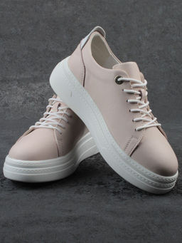 03-YE71-2 PINK Кеды женские (натуральная кожа)