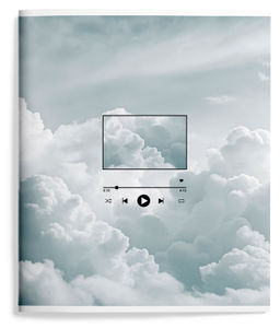 Тетрадь 48 л. А5 клетка, на скрепке, офсет LOREX SOUND IN CLOUDS мелованный картон, двойная обложка, запечатка форзаца, soft touch - Buro фото 5