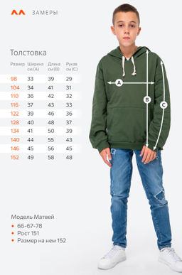 Толстовка для мальчика из футера с начесом Happyfox