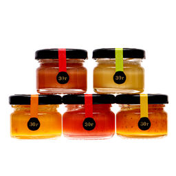 Подарочный набор новогодний «Вкусного Нового Года», мед кремовый, чай