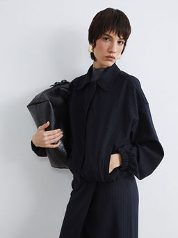 ?izgili Oversize Kad?n G?mlek Ceket