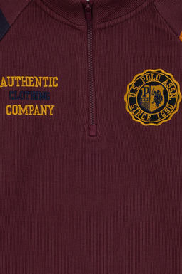 Erkek _ocuk Bordo Yar_m Fermuarl_ Sweatshirt - U.s. polo assn фото 3