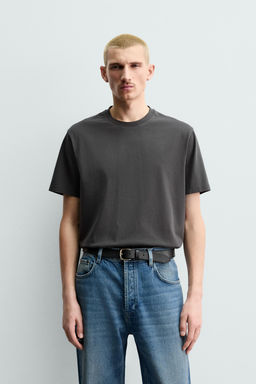 CAMISETA MEDIUM WEIGHT REGULAR FIT ORIGINS / Carb?n - Zara фото 2