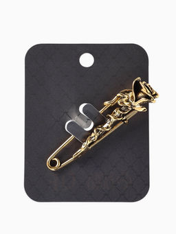 Булавка «Цветок» роза, L=5см, цвет чернёное золото